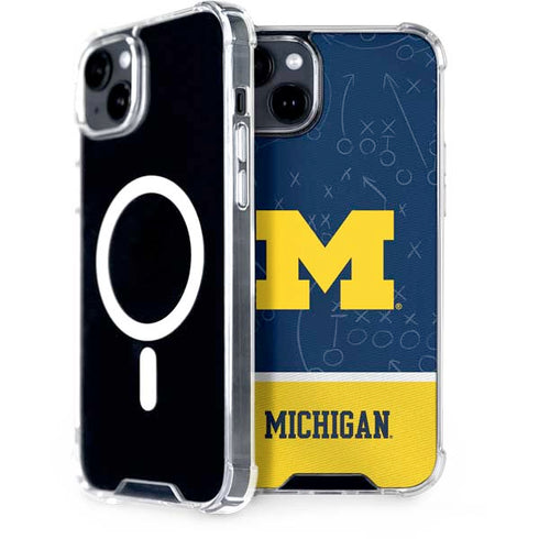 University of Michigan Jersey Split iPhone 15 Plus MagSafe Case