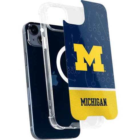 University of Michigan Jersey Split iPhone 15 Plus MagSafe Case