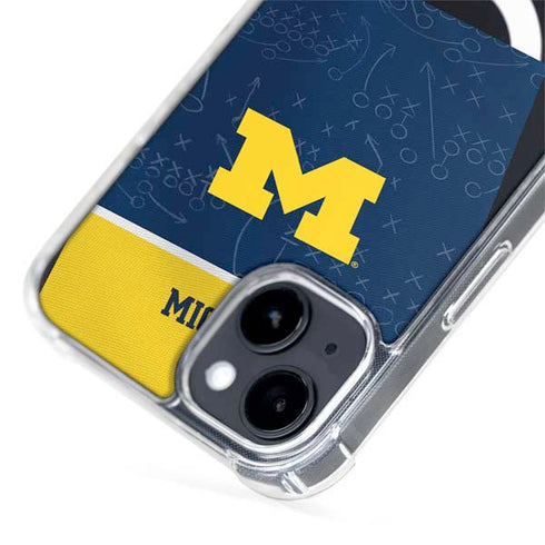 University of Michigan Jersey Split iPhone 15 Plus MagSafe Case
