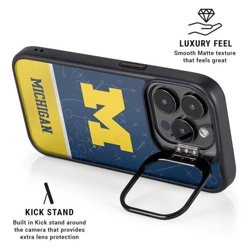 University of Michigan Jersey Split iPhone 15 Pro Kickstand Case