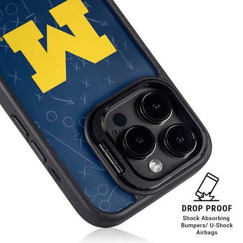 University of Michigan Jersey Split iPhone 15 Pro Kickstand Case