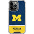 University of Michigan Jersey Split iPhone 15 Pro Max Clear Case