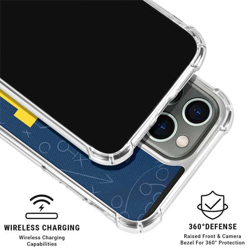 University of Michigan Jersey Split iPhone 15 Pro Max Clear Case