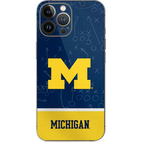 University of Michigan Jersey Split iPhone 15 Pro Max Skin