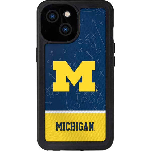 University of Michigan Jersey Split iPhone 15 Waterproof Case