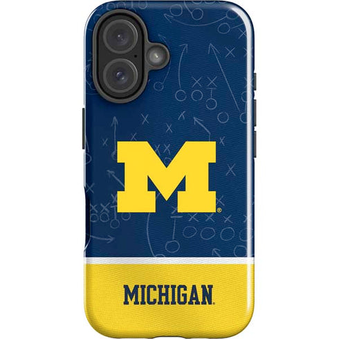 University of Michigan Jersey Split iPhone 16 Plus Impact Case