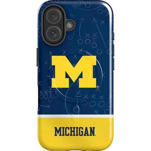 University of Michigan Jersey Split iPhone 16 Plus Magsafe Impact Case