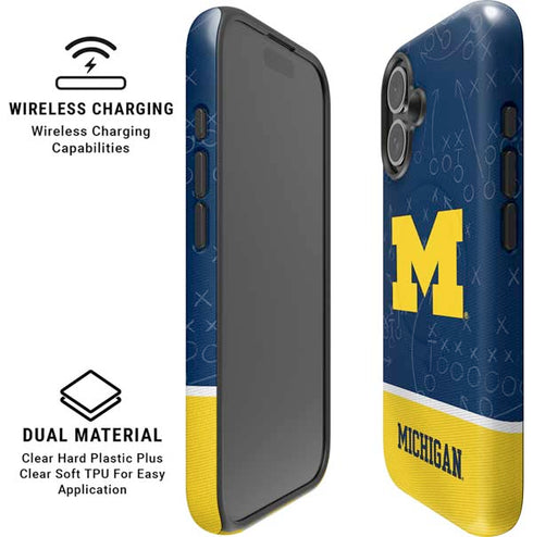 University of Michigan Jersey Split iPhone 16 Plus Magsafe Impact Case
