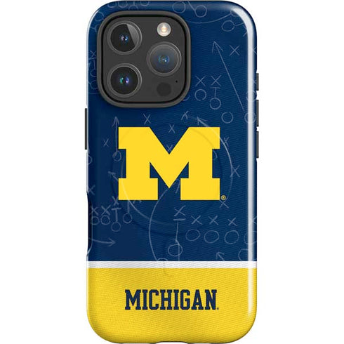 University of Michigan Jersey Split iPhone 16 Pro Max Magsafe Impact Case
