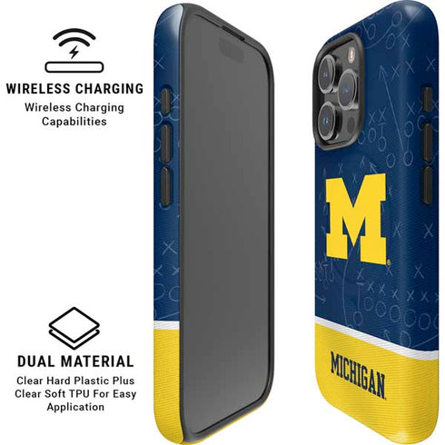 University of Michigan Jersey Split iPhone 16 Pro Max Magsafe Impact Case