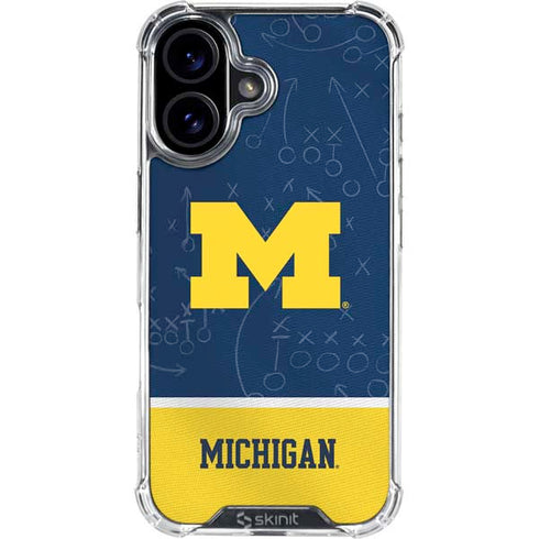 University of Michigan Jersey Split iPhone 17 Clear Case