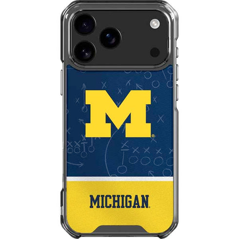 University of Michigan Jersey Split iPhone 18 Pro Max Clear Case