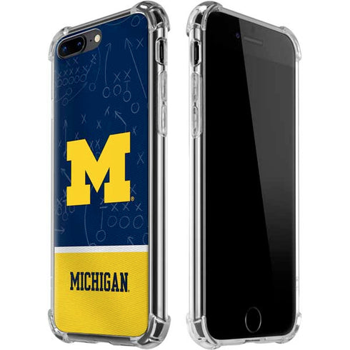 University of Michigan Jersey Split iPhone 7/8 Plus Clear Case