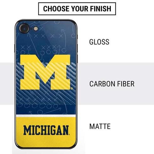 University of Michigan Jersey Split iPhone SE (2nd & 3rd Gen) Skin