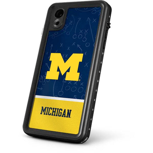 University of Michigan Jersey Split iPhone XR Waterproof Case