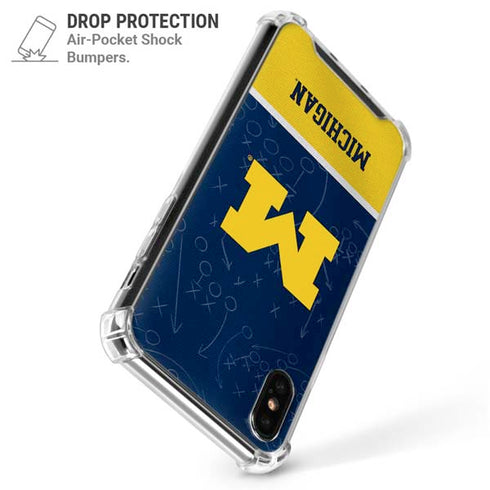 University of Michigan Jersey Split iPhone XS Max Clear Case