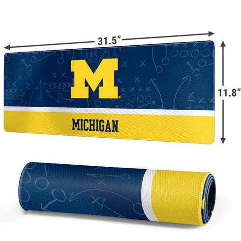 University of Michigan Jersey Split Gaming Mouse Pad