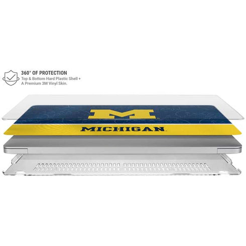 University of Michigan Jersey Split MacBook Air 15in (2023-2025) Case plus Skin