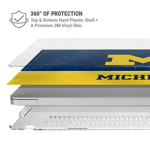 University of Michigan Jersey Split MacBook Pro 16in (2021-25) Case plus Skin