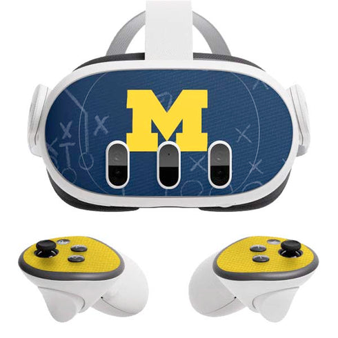 University of Michigan Jersey Split Meta Quest 3 Skin