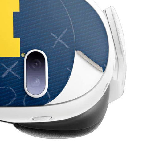 University of Michigan Jersey Split Meta Quest 3 Skin