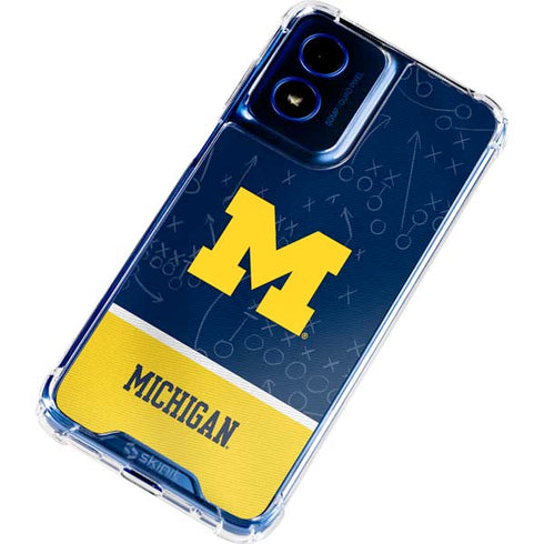 University of Michigan Jersey Split Moto G 5G (2024) Clear Case