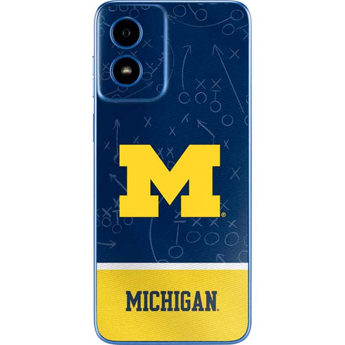 University of Michigan Jersey Split Moto G Play 4G (2024) Skin