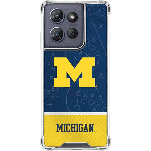 University of Michigan Jersey Split Moto G Play 5G (2025) Clear Case