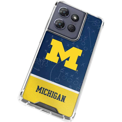 University of Michigan Jersey Split Moto G Play 5G (2025) Clear Case