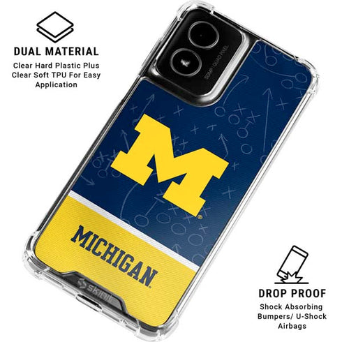 University of Michigan Jersey Split Moto G Power 5G (2024) Clear Case