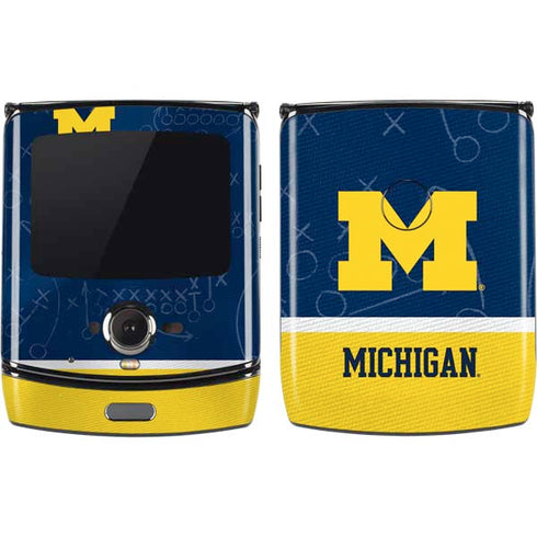 University of Michigan Jersey Split Motorola RAZR Skin