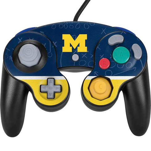 University of Michigan Jersey Split Nintendo GameCube Controller Skin
