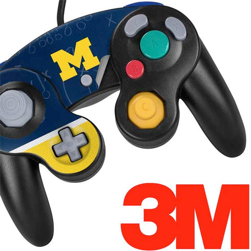 University of Michigan Jersey Split Nintendo GameCube Controller Skin