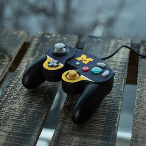 University of Michigan Jersey Split Nintendo GameCube Controller Skin