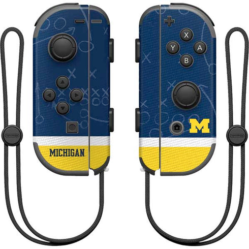 University of Michigan Jersey Split Nintendo Skins