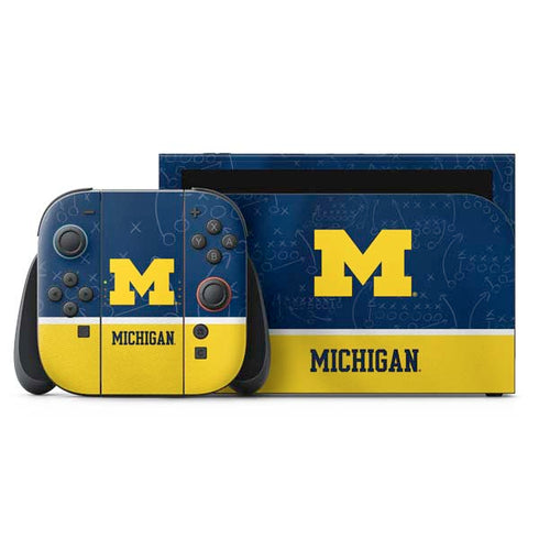 University of Michigan Jersey Split Nintendo Skins
