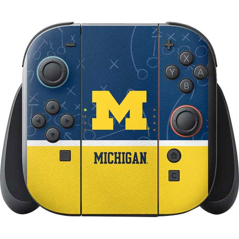University of Michigan Jersey Split Nintendo Switch 2 (2025) with Joy-Con Skin