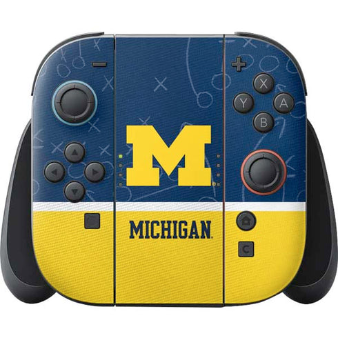 University of Michigan Jersey Split Nintendo Skins