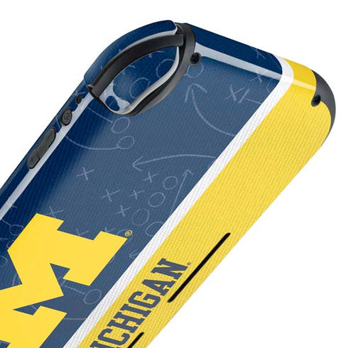 University of Michigan Jersey Split Nintendo Switch Lite Skin