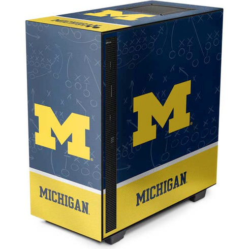 University of Michigan Jersey Split NZXT H510 Compact ATX Mid-Tower Case Skin