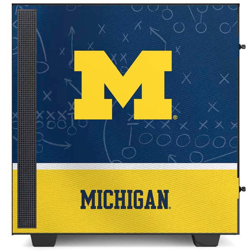 University of Michigan Jersey Split NZXT H510 Compact ATX Mid-Tower Case Skin