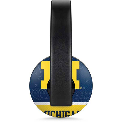 University of Michigan Jersey Split PlayStation 4 Gold Wireless Headset Skin