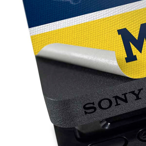 University of Michigan Jersey Split PS4 Slim Bundle Skin