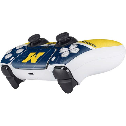 University of Michigan Jersey Split PS5 Controller Skin