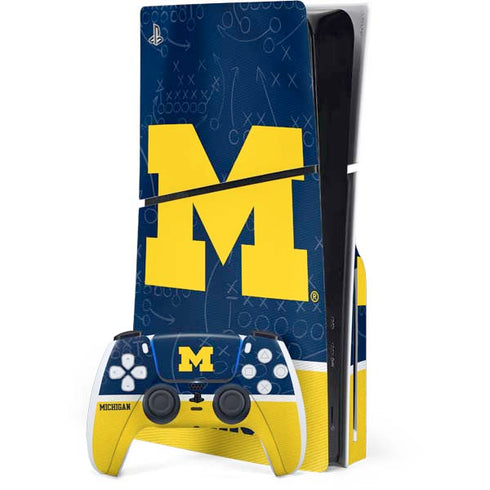 University of Michigan Jersey Split PlayStation PS5 Skins