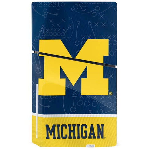 University of Michigan Jersey Split PS5 Slim Disk Console Skin