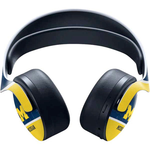 University of Michigan Jersey Split PULSE 3D Wireless Headset for PS5 Skin