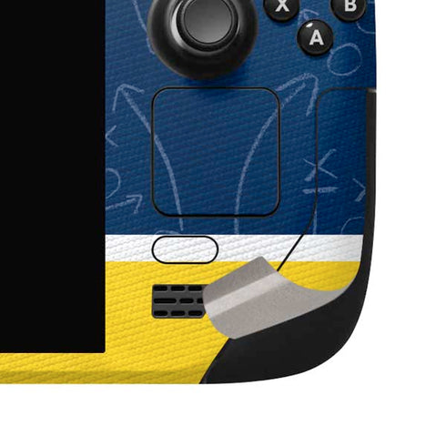 University of Michigan Jersey Split Steam Deck Handheld Gaming Computer OLED Skin