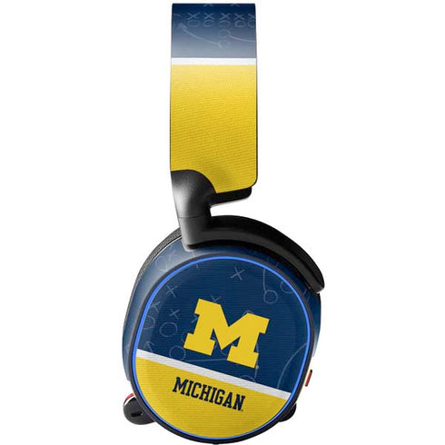 University of Michigan Jersey Split SteelSeries Arctis 3 Skin