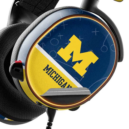 University of Michigan Jersey Split SteelSeries Arctis 5 Skin